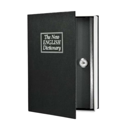 Caseta valorica tip carte Ellit® ENGLISH mare 240x155x55 mm negru cheie