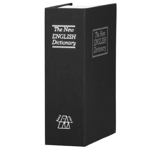Caseta valorica tip carte Ellit® ENGLISH mare 240x155x55 mm negru cheie