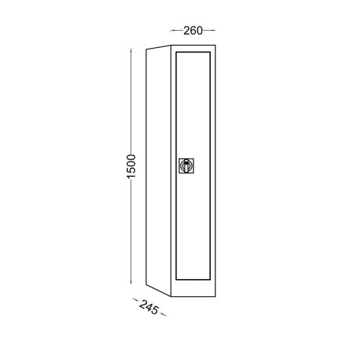 Dulap arme Ellit® Home Protect DEFENDER 4 arme 1500x260x245 mm