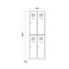 Vestiar COMPACT My 2x2 uși 1800x600x450 mm