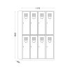 Vestiar COMPACT My 4x2 uși 1800x1175x450 mm