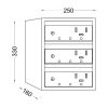 Cutie postala bloc VIENA3 UNIT 1x3 usi 330x250x160 mm