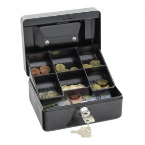 Caseta bani Ellit® CASH1 80x150x120mm negru
