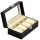 Depozitar ceasuri Ellit® CARE4 piele ecologica 80x205x110 mm negru