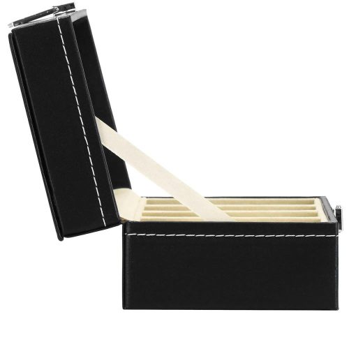 Depozitar ceasuri Ellit® CARE4 piele ecologica 80x205x110 mm negru