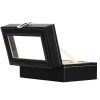 Depozitar ceasuri Ellit® CARE4 piele ecologica 80x205x110 mm negru