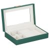 Depozitar bijuterii Ellit® CARE5 piele ecologica 55x235x140 mm verde 