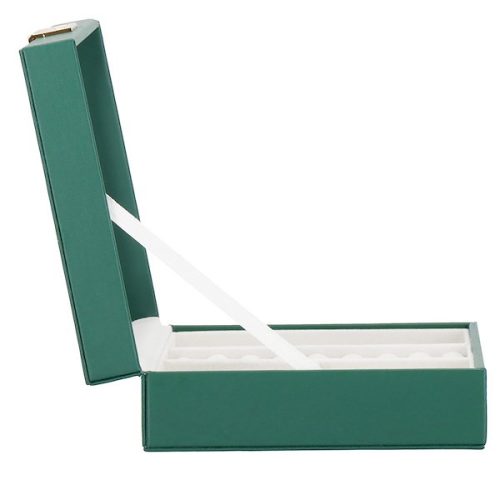 Depozitar bijuterii Ellit® CARE5 piele ecologica 55x235x140 mm verde 