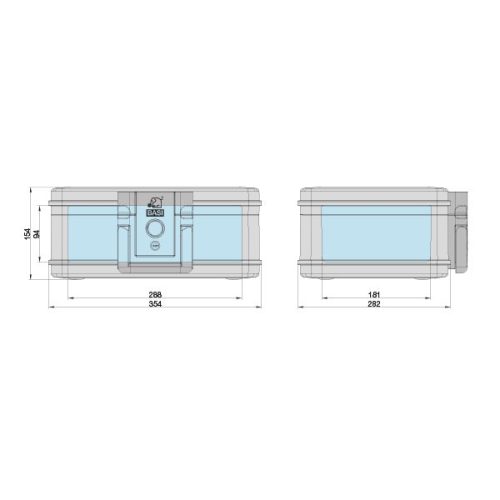 Caseta antifoc Ellit® BasiLock210 cheie 354x282x154 mm negru