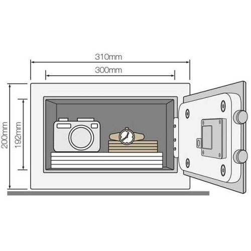 Seif mini Yale® YEC/200/DB electronic 200x310x200 mm