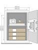 Seif mobila Yale® YEC/390/DB electronic 360x390x350 mm