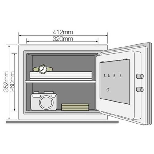 Seif antifoc mobila Yale® YFM/352/FG electronic 352x412x363 mm