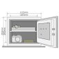   Seif antifoc mobila Yale® YFM/352/FG electronic 352x412x363 mm