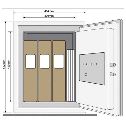 Seif antifoc mobila Yale® YFM/520/FG electronic 522x404x440mm