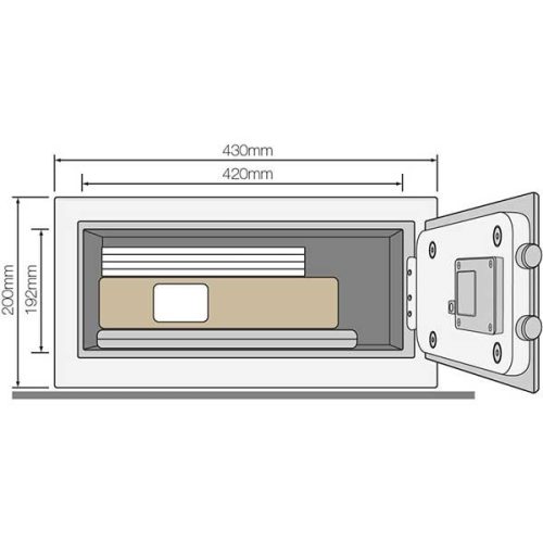 Seif laptop mobila Yale® YLC/200/DB electronica 200x430x350 mm