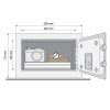 Seif mini mobila Yale® YSV/170/DB/B electronic 170x230x170 mm