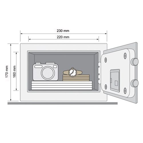 Seif mini mobila Yale® YSV/170/DB/B electronic 170x230x170 mm